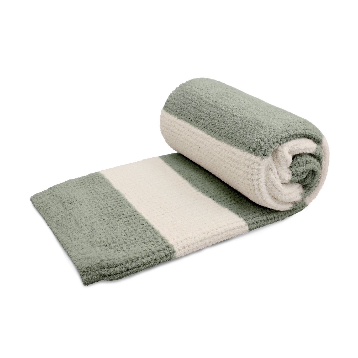 Manta de franela Nautica 127x152 Waffle suavidad superior verde