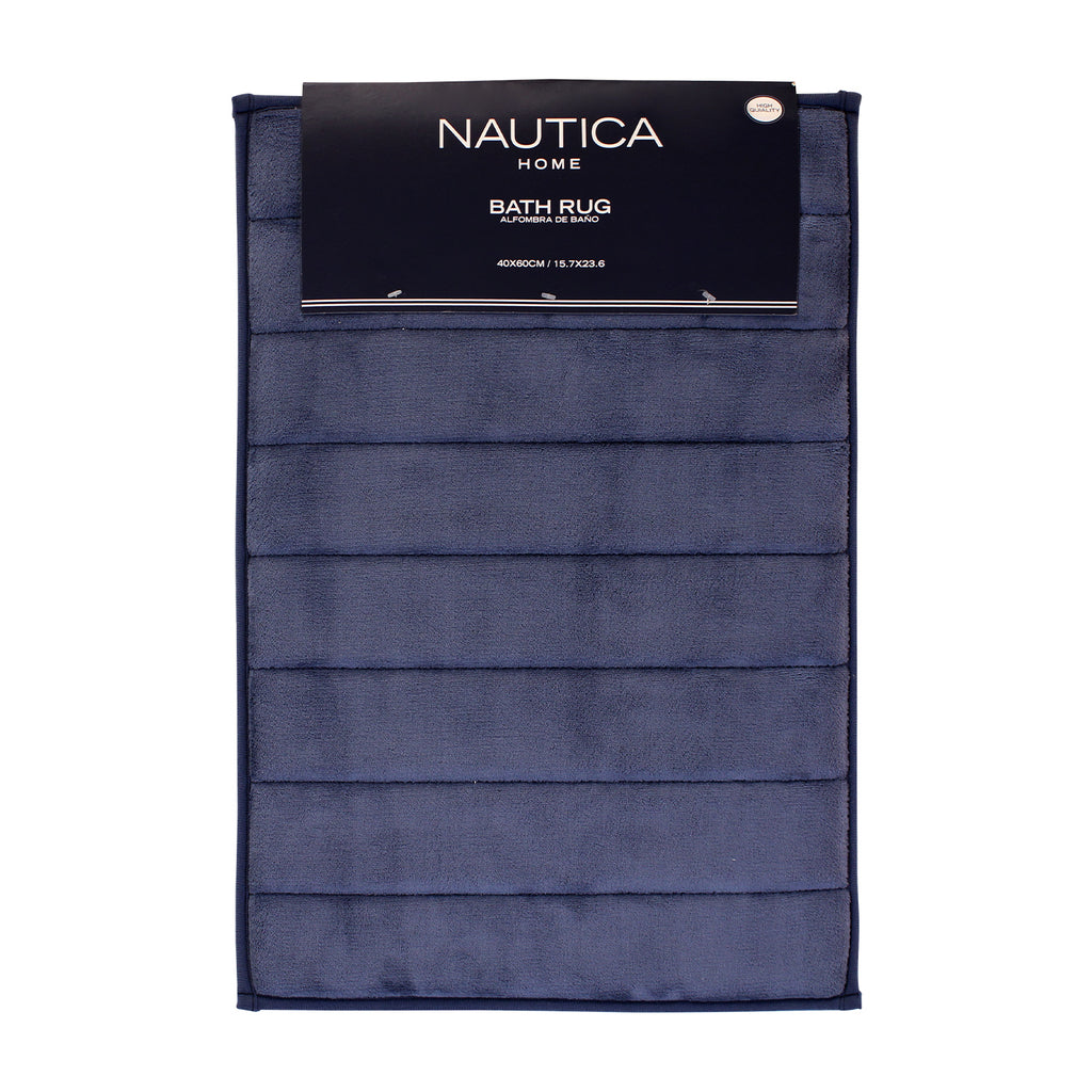 Alfombra de baño Nautica 40x60cm coralina ultra suave azul