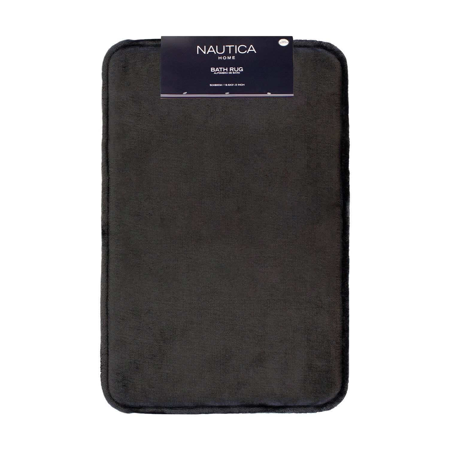 Alfombra de Baño Nautica Home flannel 50x80cm absorbente - Gris oscuro