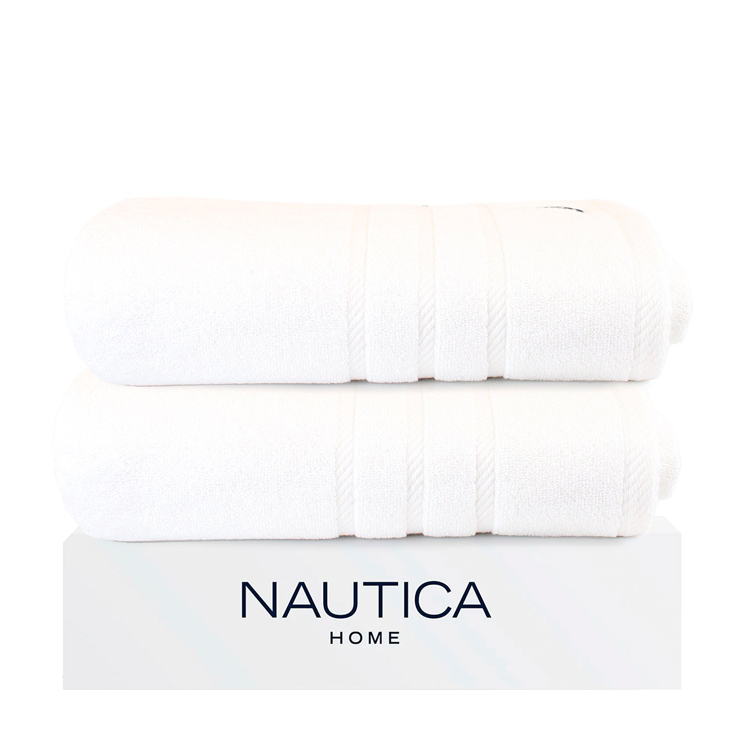 Pack 2 Toalla de Baño SIGNATURE Nautica 76x137cm blanco