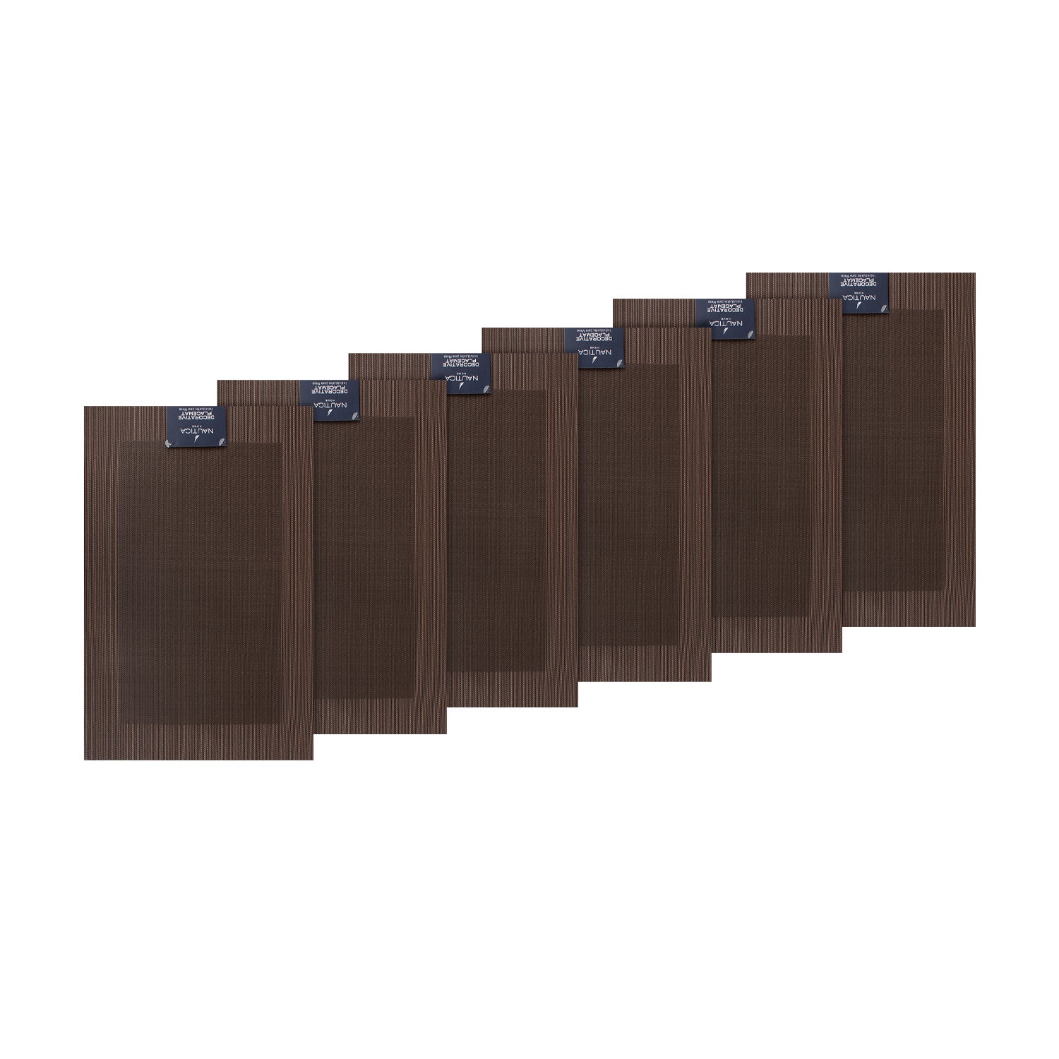 Pack 6 Individuales de mesa 45x30cm marron