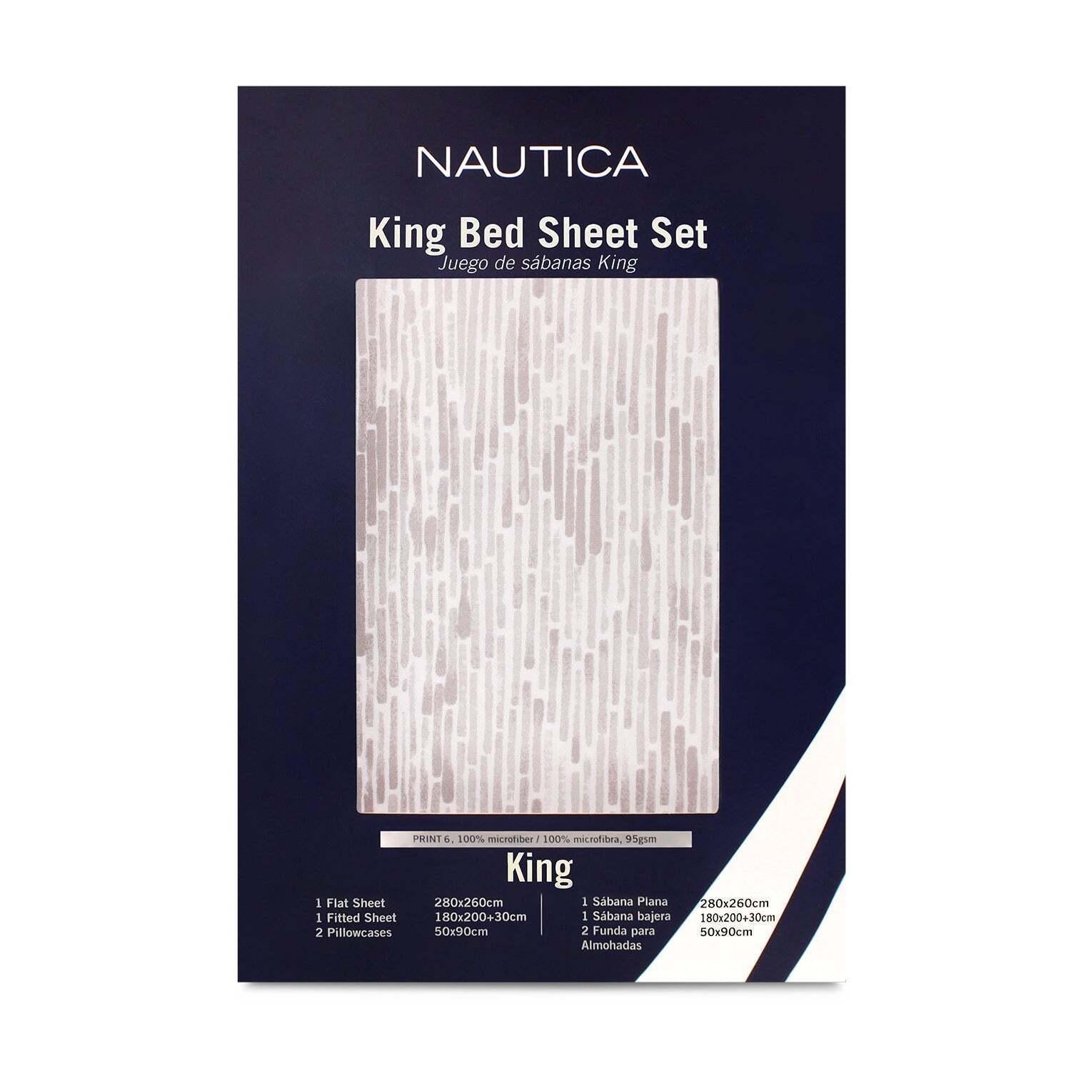 Juego de sábanas 4 piezas king textura beige