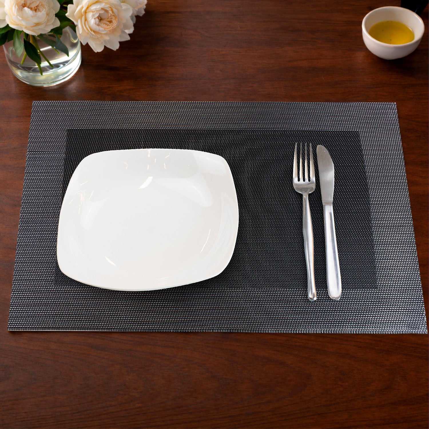 Pack 4 Individuales de mesa Nautica Home 45x30cm negro
