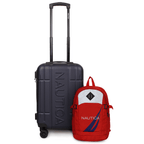 Pack Nautica Maleta cabina Amsterdam + Mochila Atlas roja - Azul