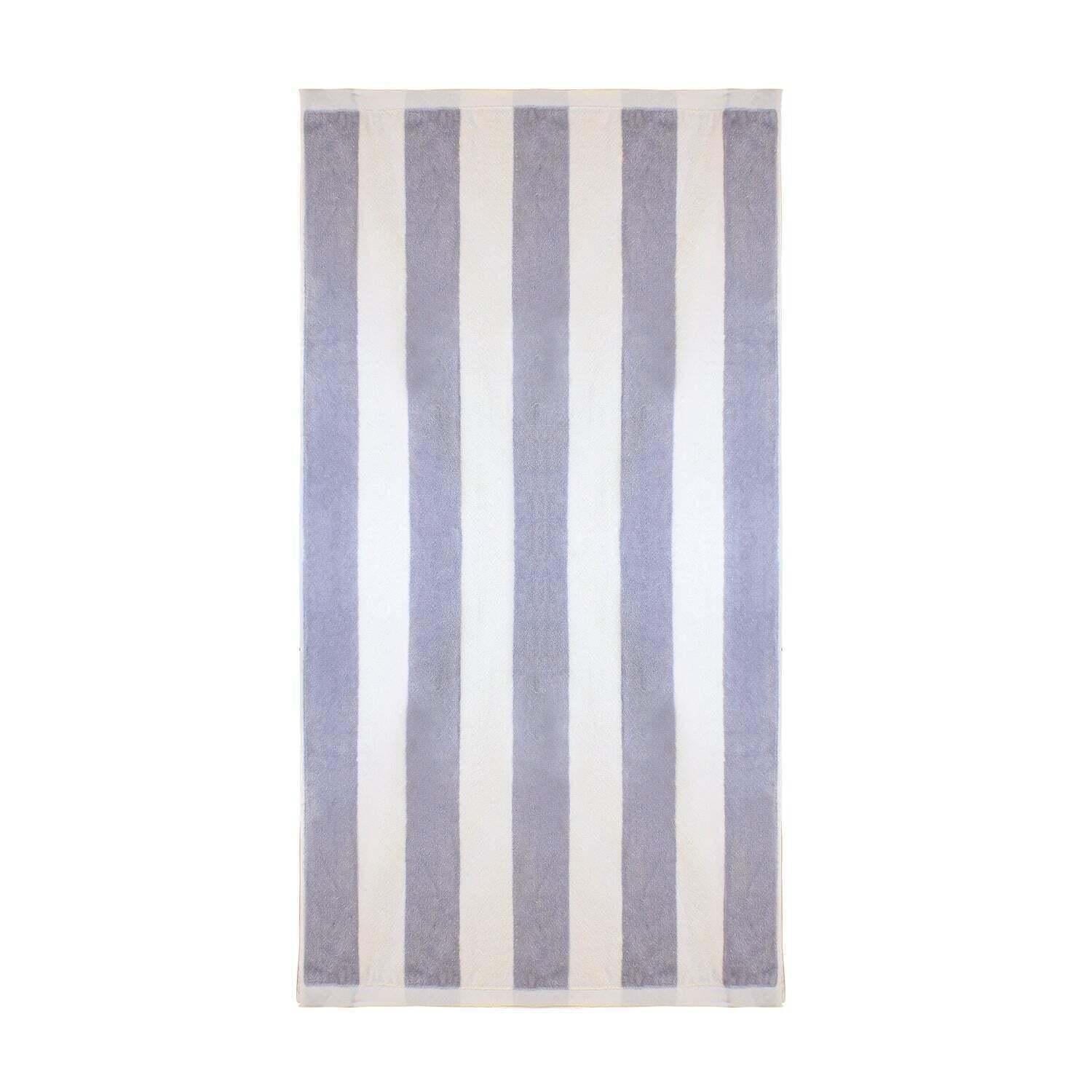 2 Toallas de Playa Nautica Home 100% algodón 163x81cm CABANA - Gris