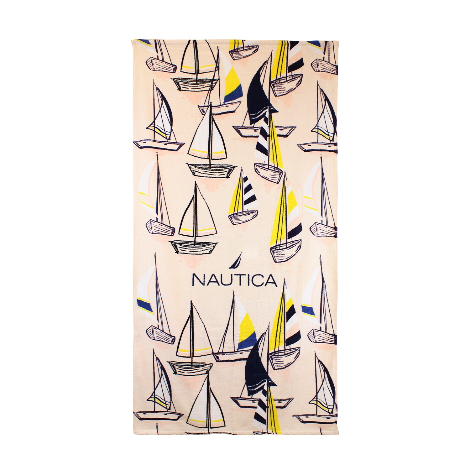 Toalla de playa Nautica 100% Algodón 160x80 diseño barcos