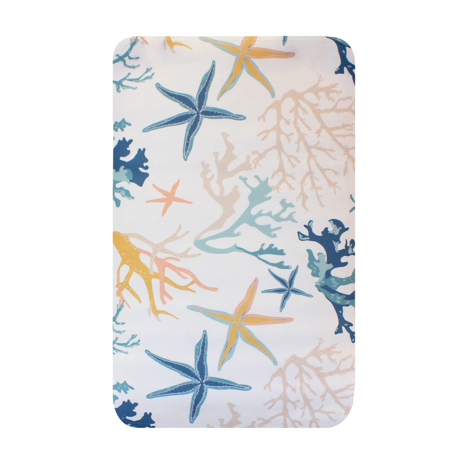 Alfombra de baño Nautica PVC antideslizante 39x69cm corales de mar