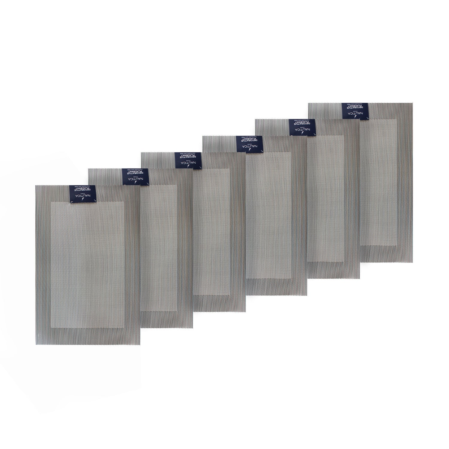 Pack 6 Individuales de mesa 45x30cm plateado
