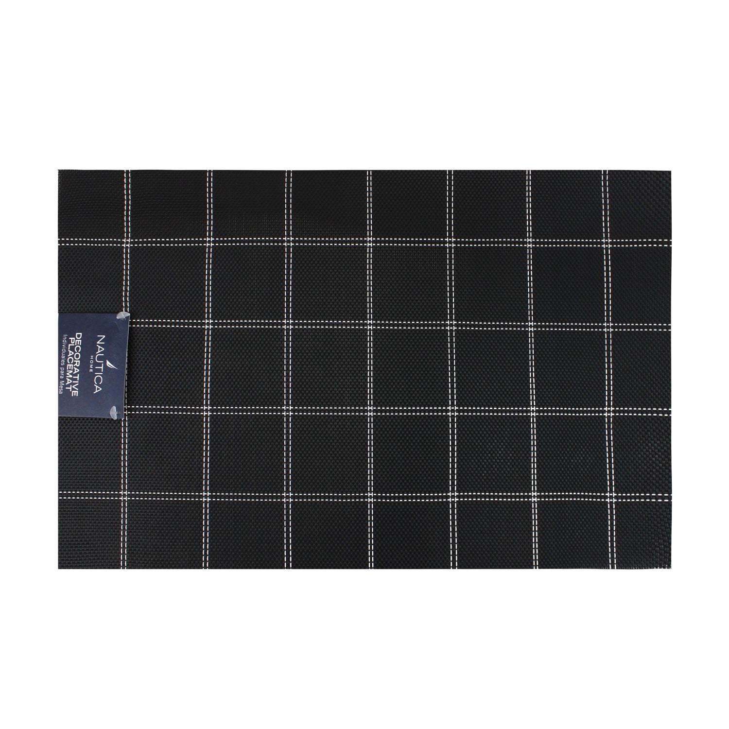 Pack 6 Individuales de mesa Nautica Home 45x30cm negro a cuadros