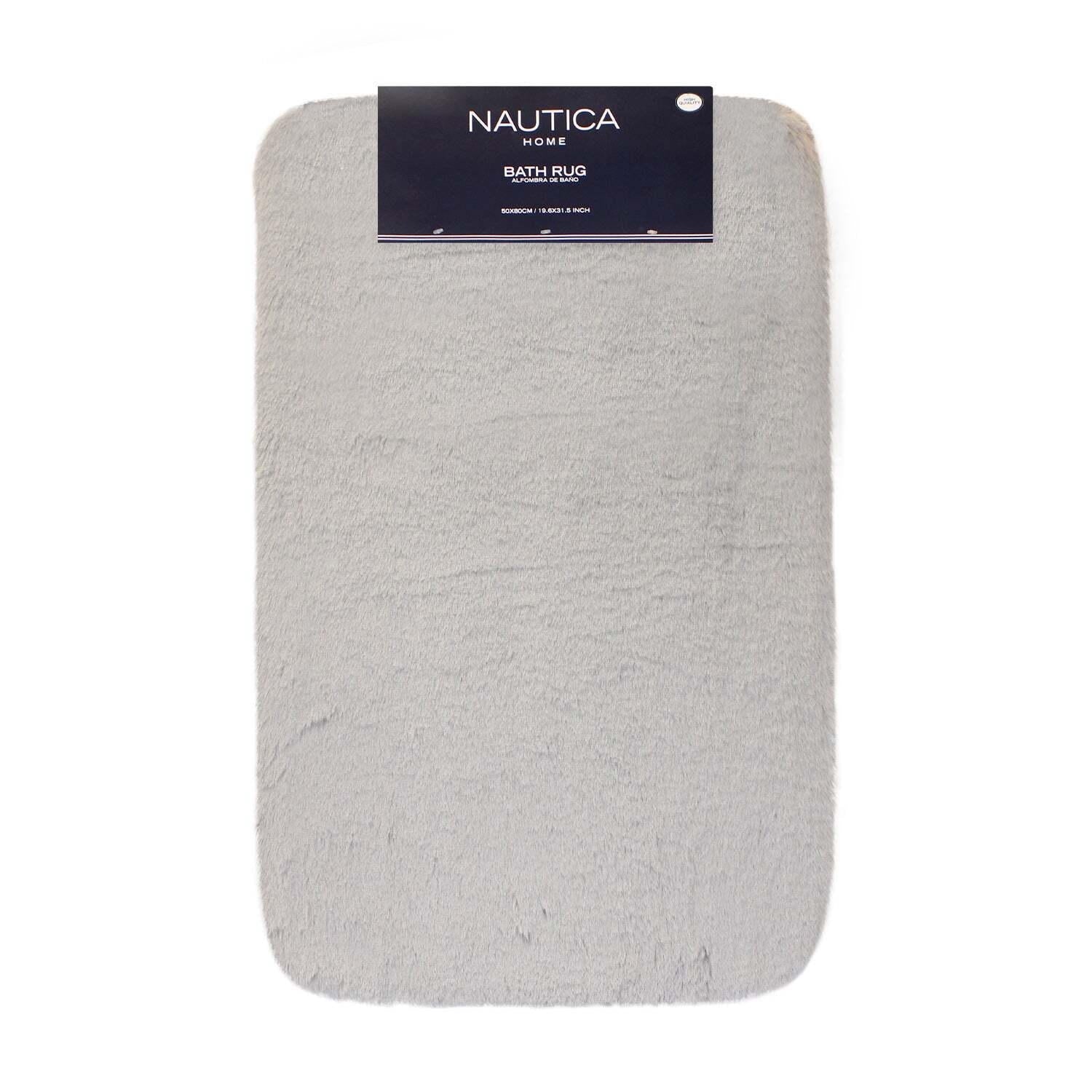 Alfombra de baño ultra suave 50 x 80 cm gris claro