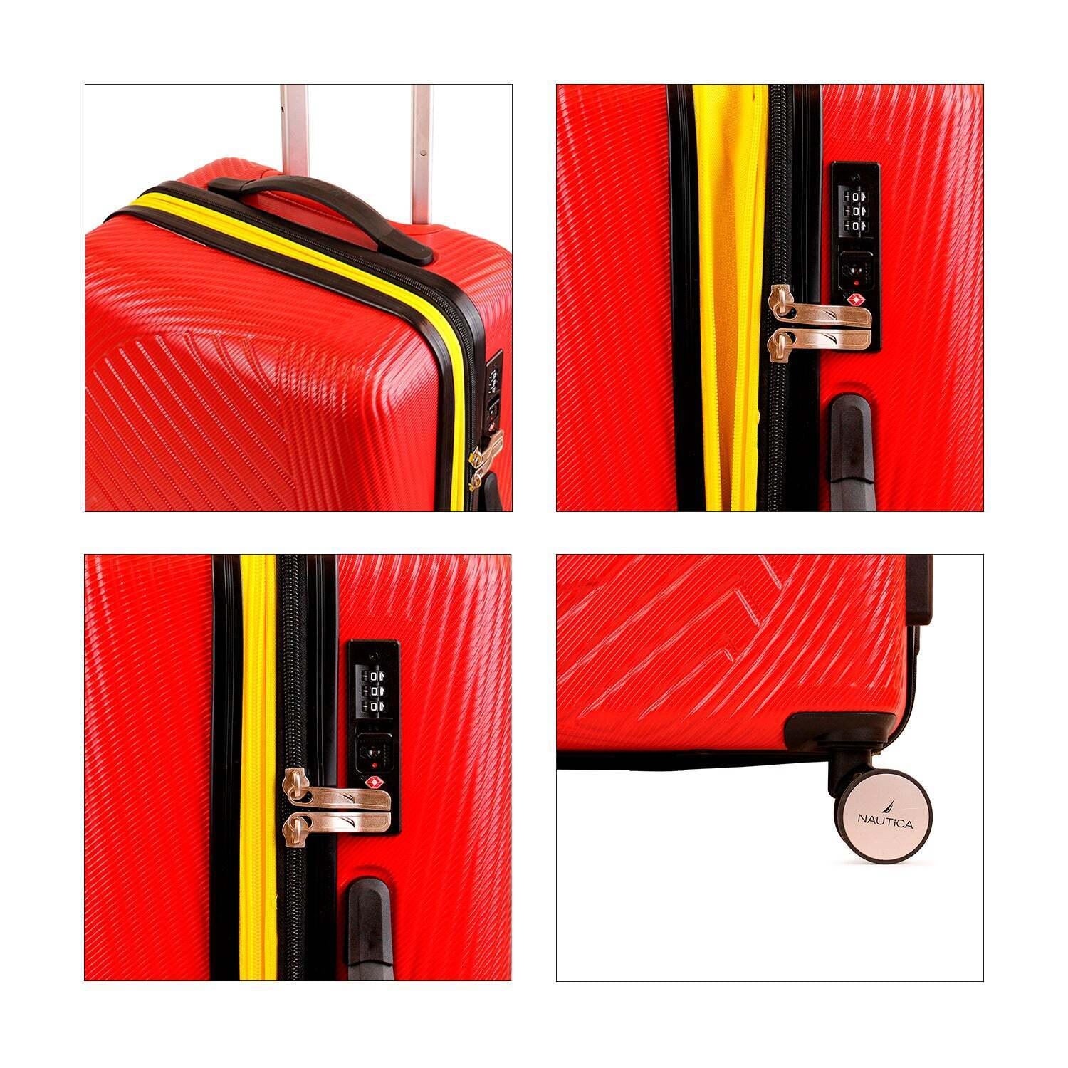 Set 2 maletas S+M Nautica Bahamas rojo