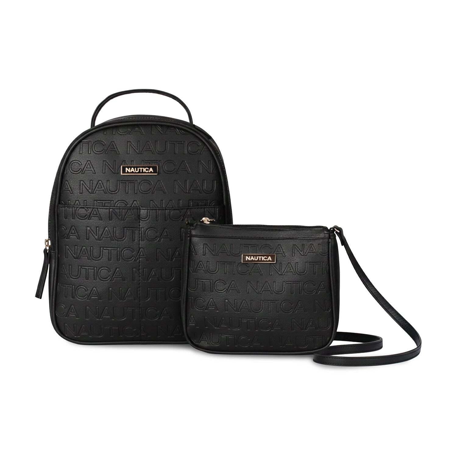 Pack Nautica Mochila Queen + Cartera Princess - Negro