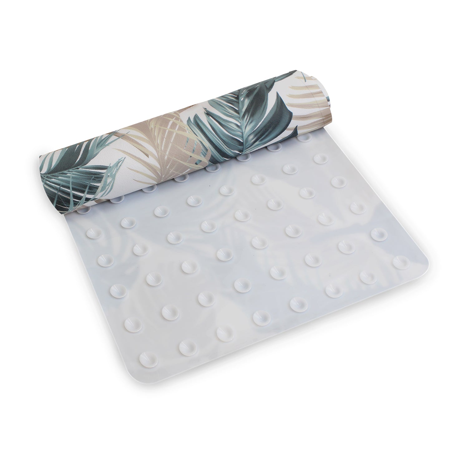 Alfombra de baño Nautica PVC antideslizante 39x69cm hojas tropicales