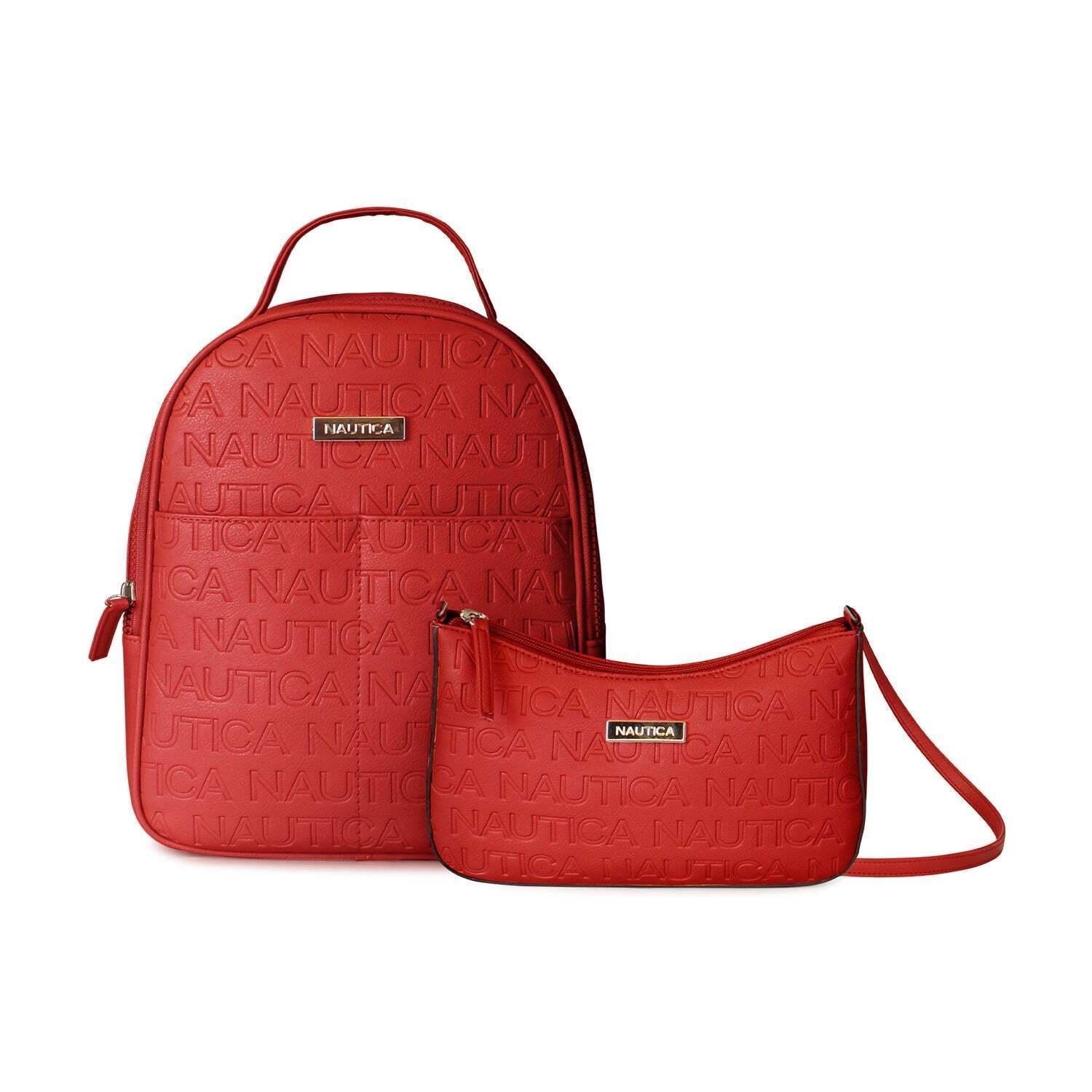 Pack Nautica Mochila Queen + Cartera Lady - Rojo