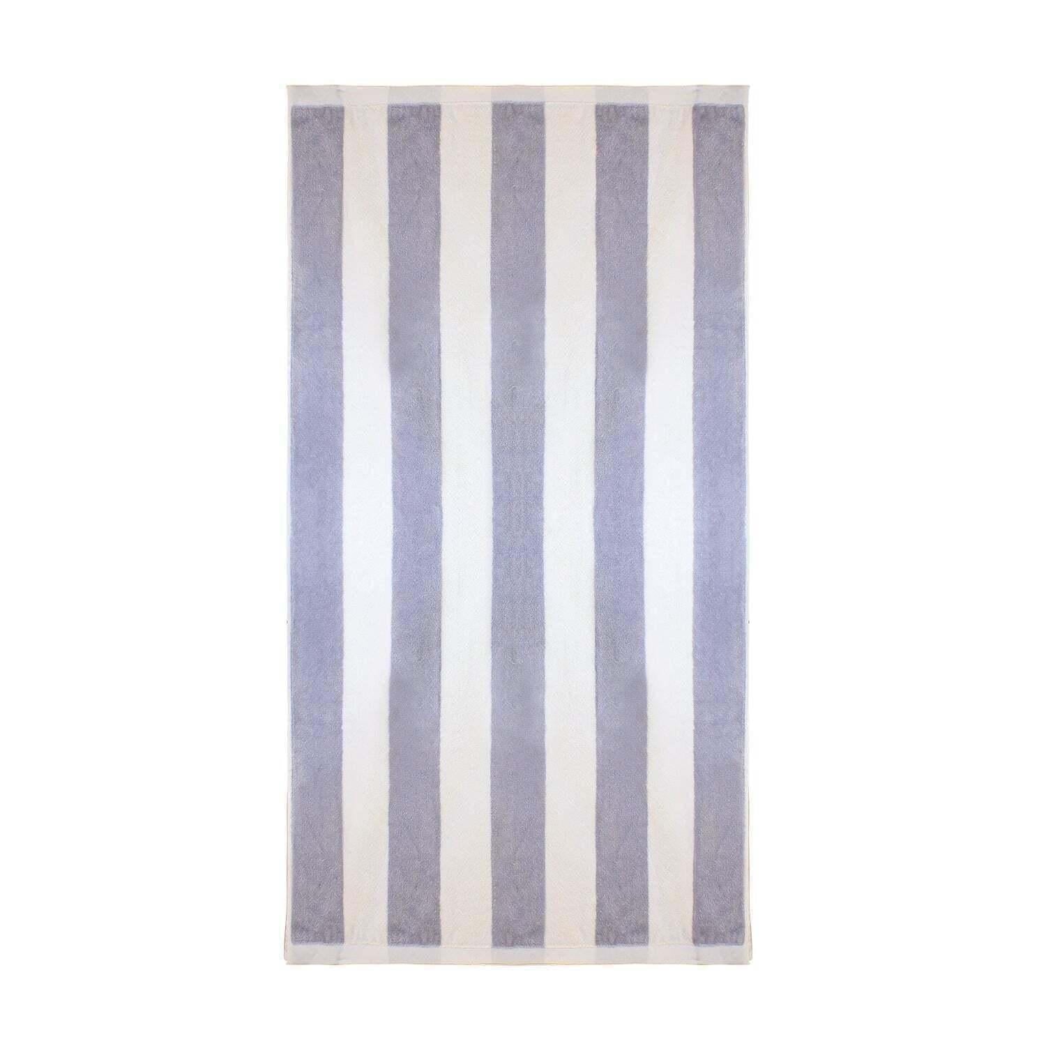 Toalla de playa Nautica Rayas gris