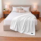 Manta de cama Jacquard Franela ultrasuave