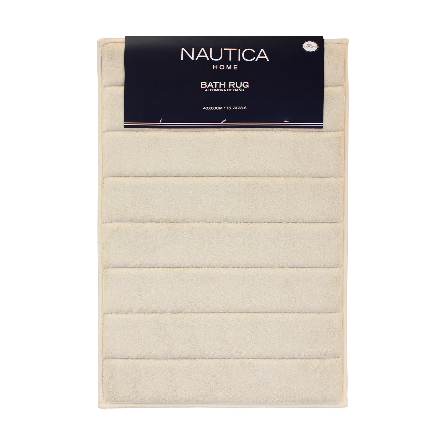 Alfombra de baño Nautica 40x60cm coralina ultra suave marfil