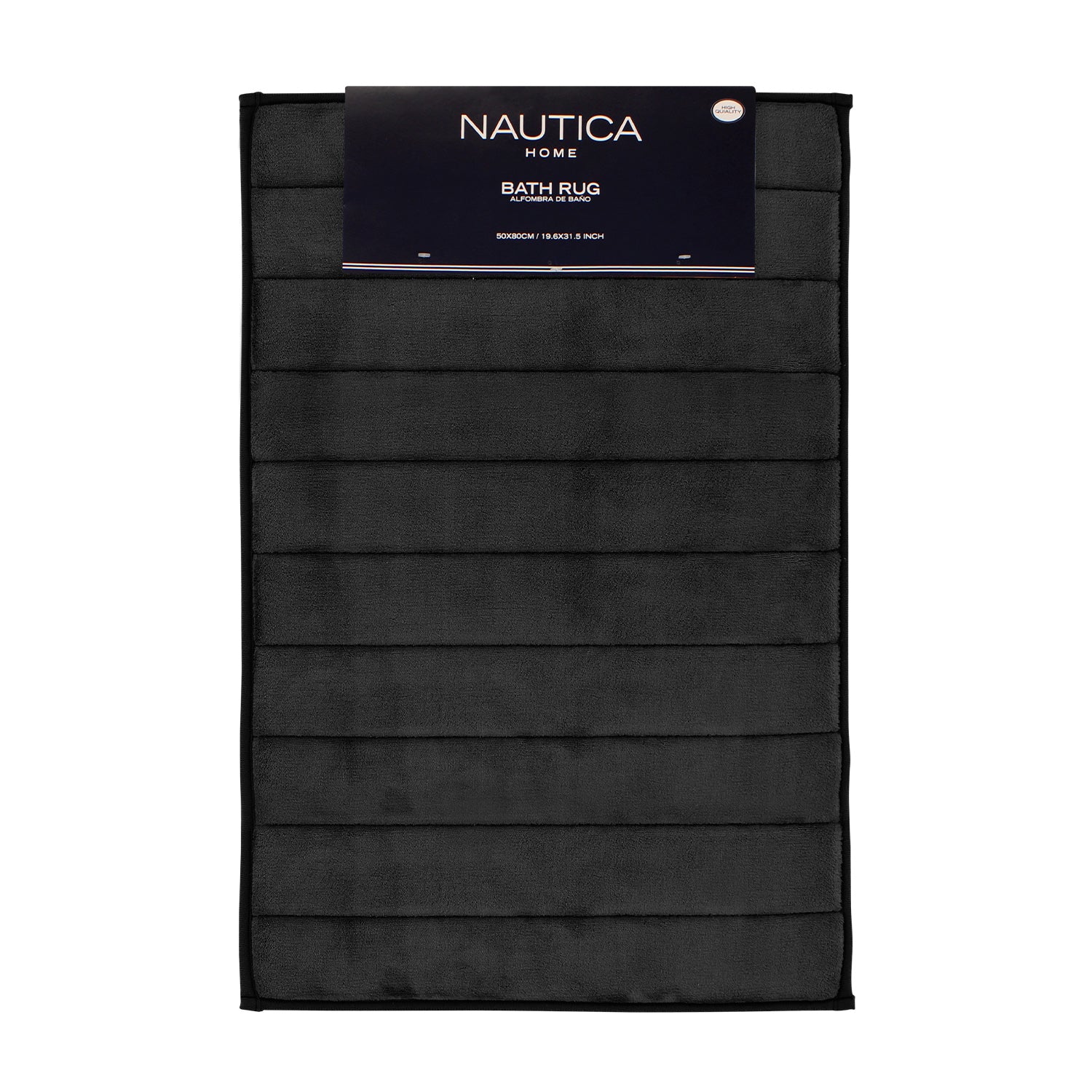 Alfombra de baño Nautica 50x80cm coralina ultra suave negro