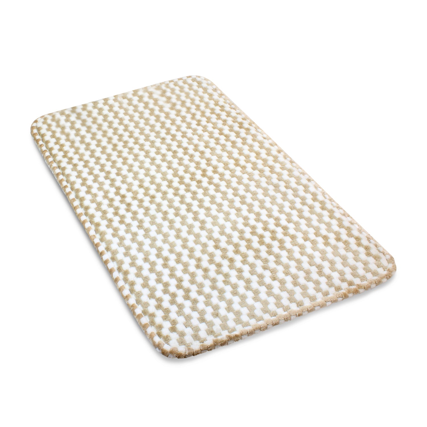 Alfombra de Baño Memory Foam 50x80 cm Cuadros beige