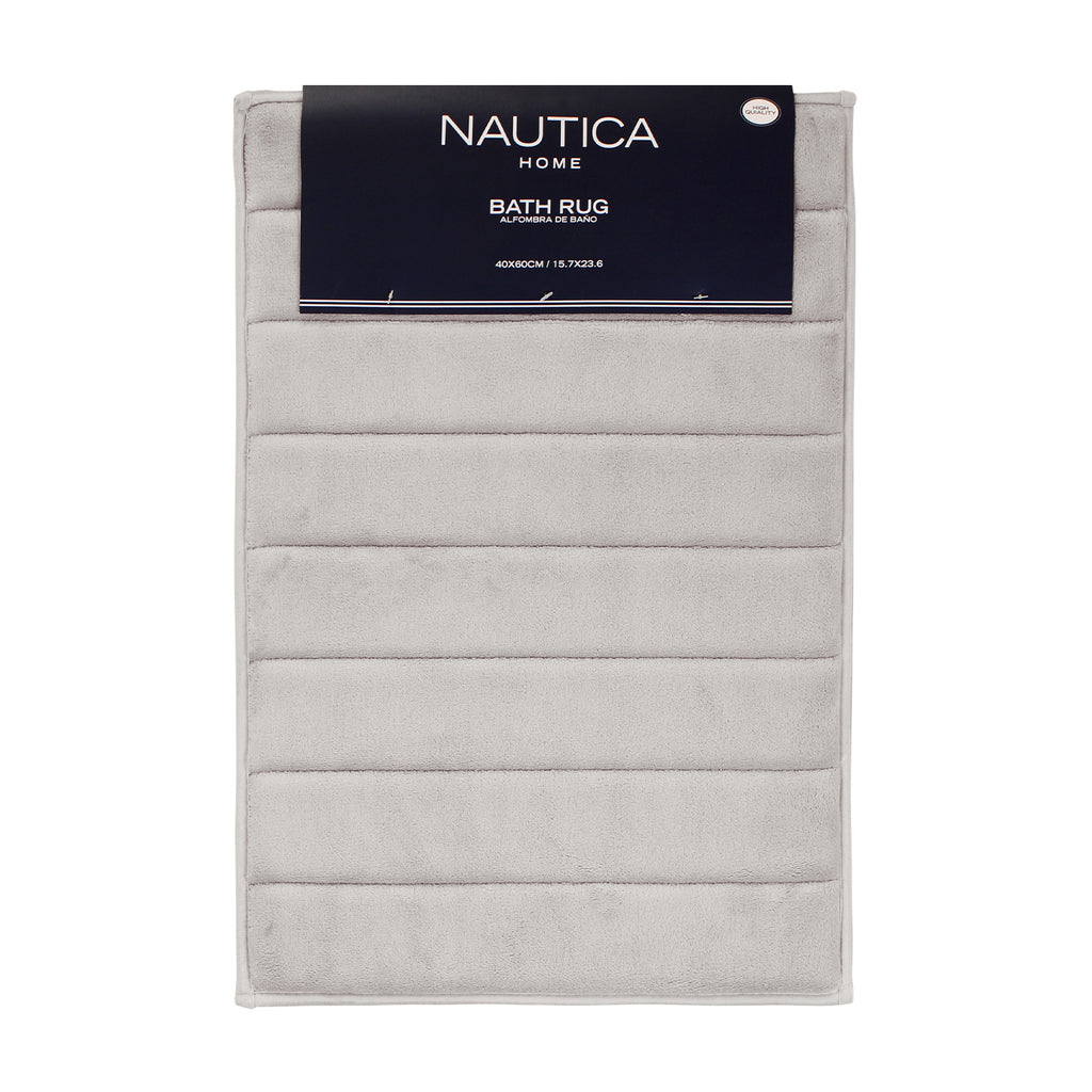 Alfombra de baño Nautica 40x60cm coralina ultra suave gris