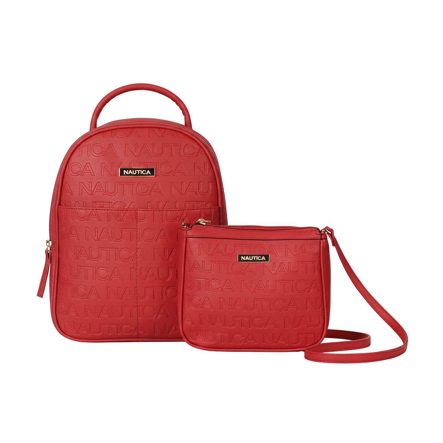 Pack Nautica Mochila Queen + Cartera Princess - Rojo