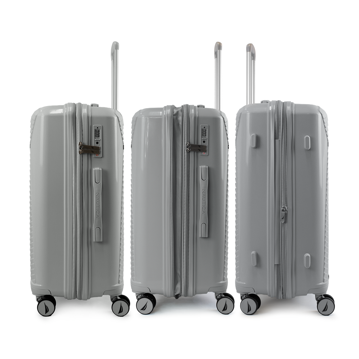 Pack 2 maletas Nautica Niza cabina 10kg y grande 23kg gris