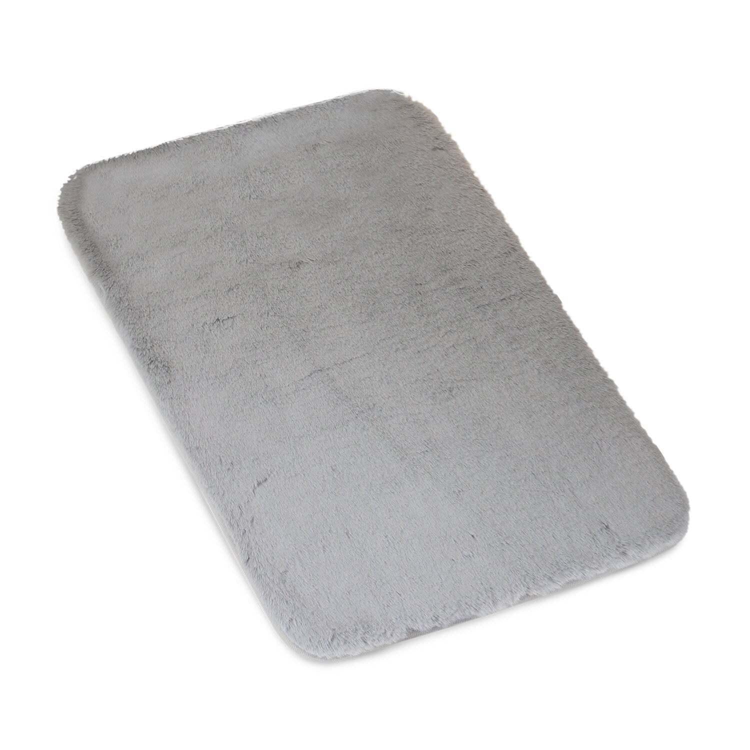 Alfombra de baño ultra suave 50 x 80 cm gris claro