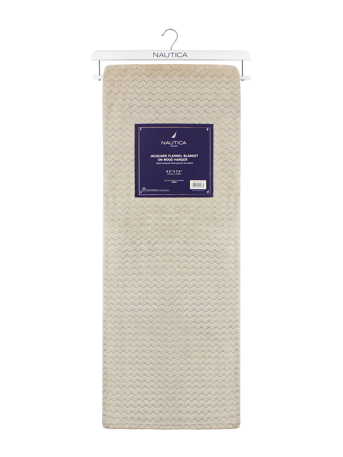 Manta de Cama Nautica Home Jacquard Franela suave 127x178cm