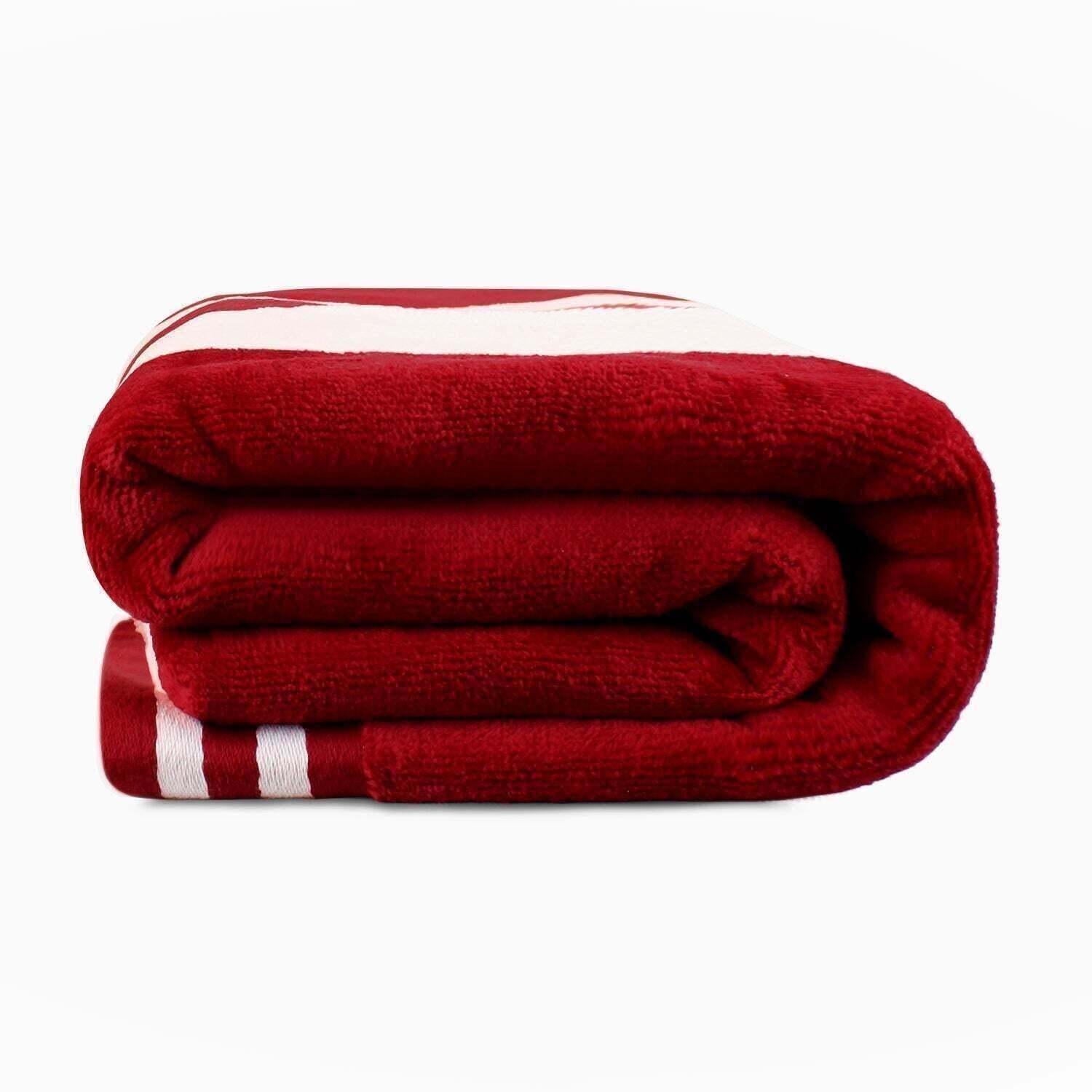 2 Toallas de Playa Nautica Home 100% algodón 163x81cm CABANA - Rojo