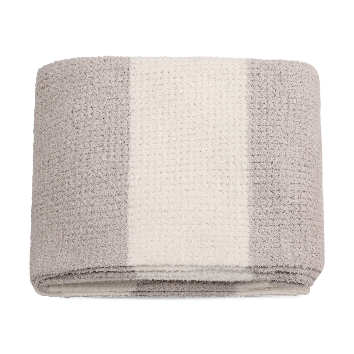 Manta de franela Nautica 127x152 Waffle suavidad superior taupe