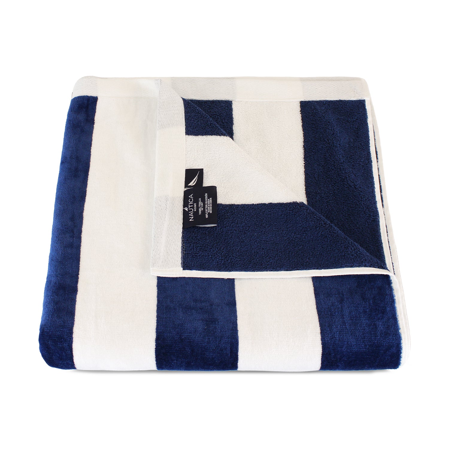 Toalla de playa Rayas azul marino