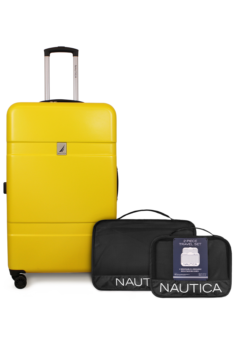 Pack Maleta grande Bora 23kg amarilla + Organizador Nautica
