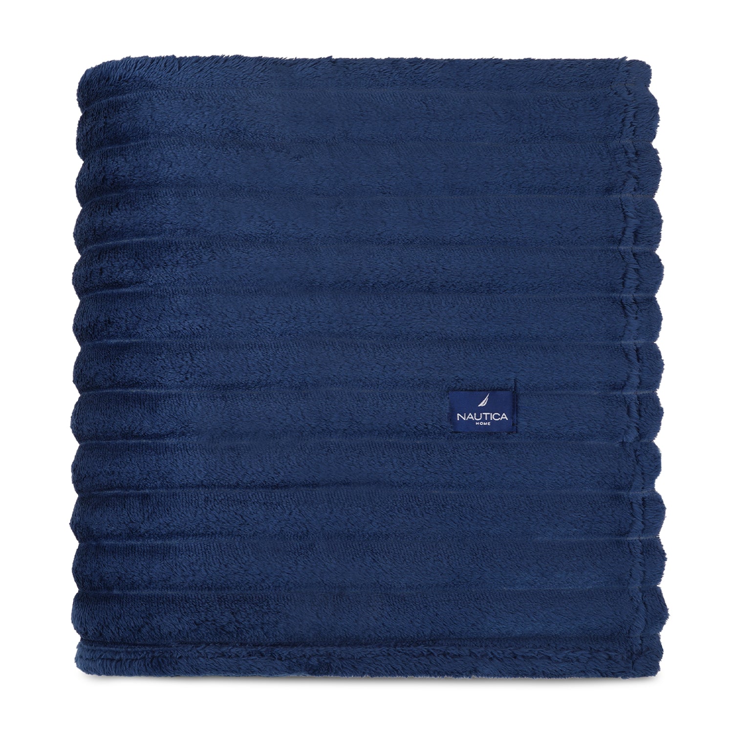 Pack 2 Mantas de cama Nautica Home Jacquard Franela ultrasuave 127x178cm azul