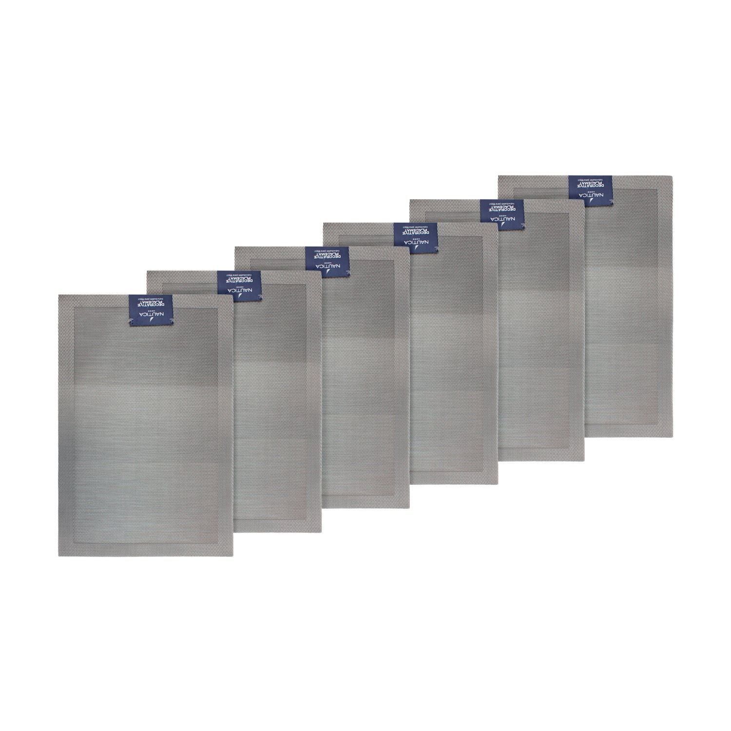 Pack 6 Individuales de mesa 45x30cm degrade gris