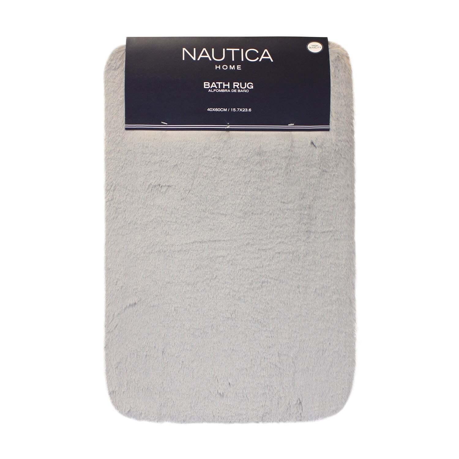Alfombra de baño ultra suave 40 x 60 cm gris claro