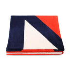 Toalla de playa Nautica 100% Algodón 160x80 diseño N tricolor