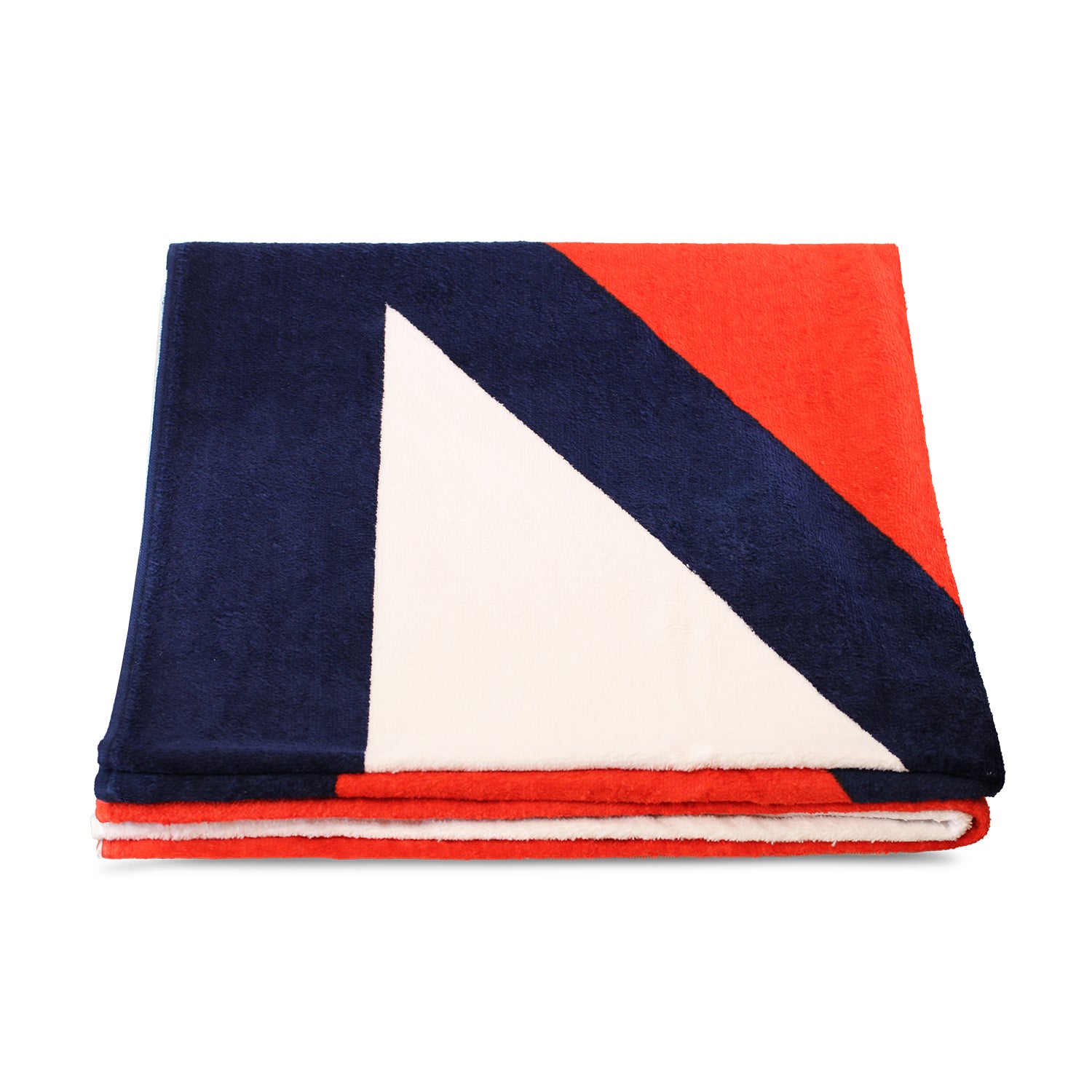 Toalla de playa Nautica 100% Algodón 160x80 diseño N tricolor