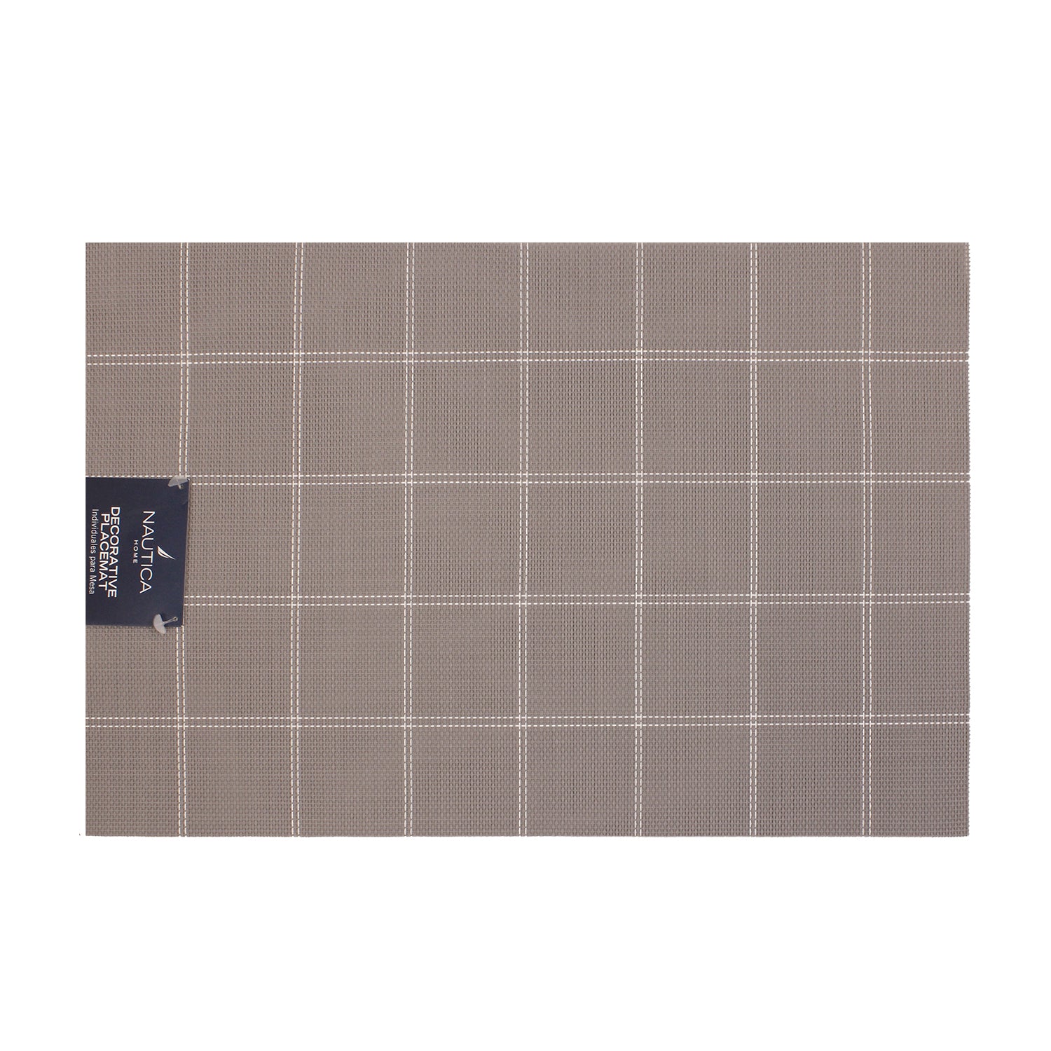 Individual de mesa Nautica Home 45x30cm café a cuadros