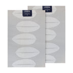 Pack 2 Individuales 45x30cm reversible hojas blanco