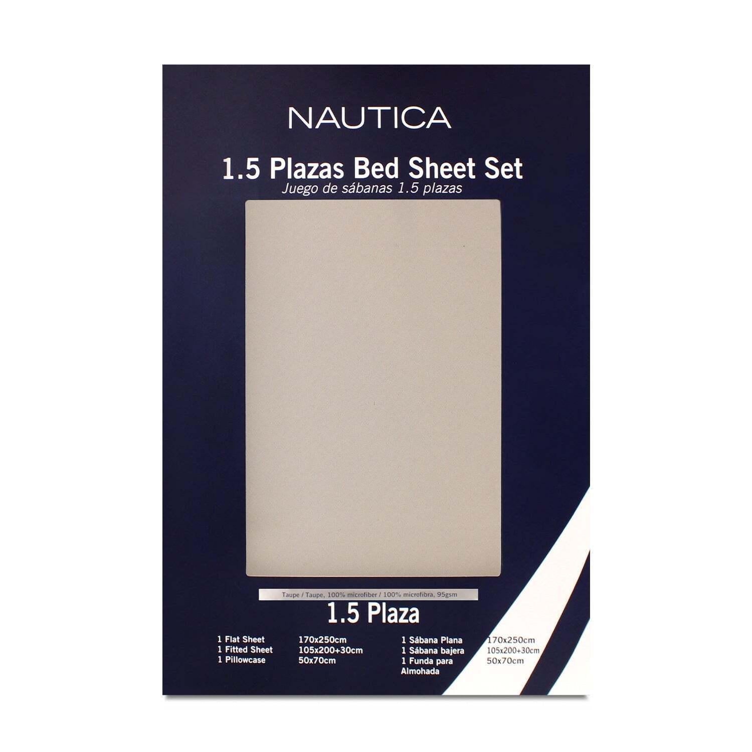 Juego de sábanas 3 piezas 1,5 plazas beige