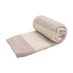 Manta de franela Nautica 127x152 Waffle suavidad superior taupe