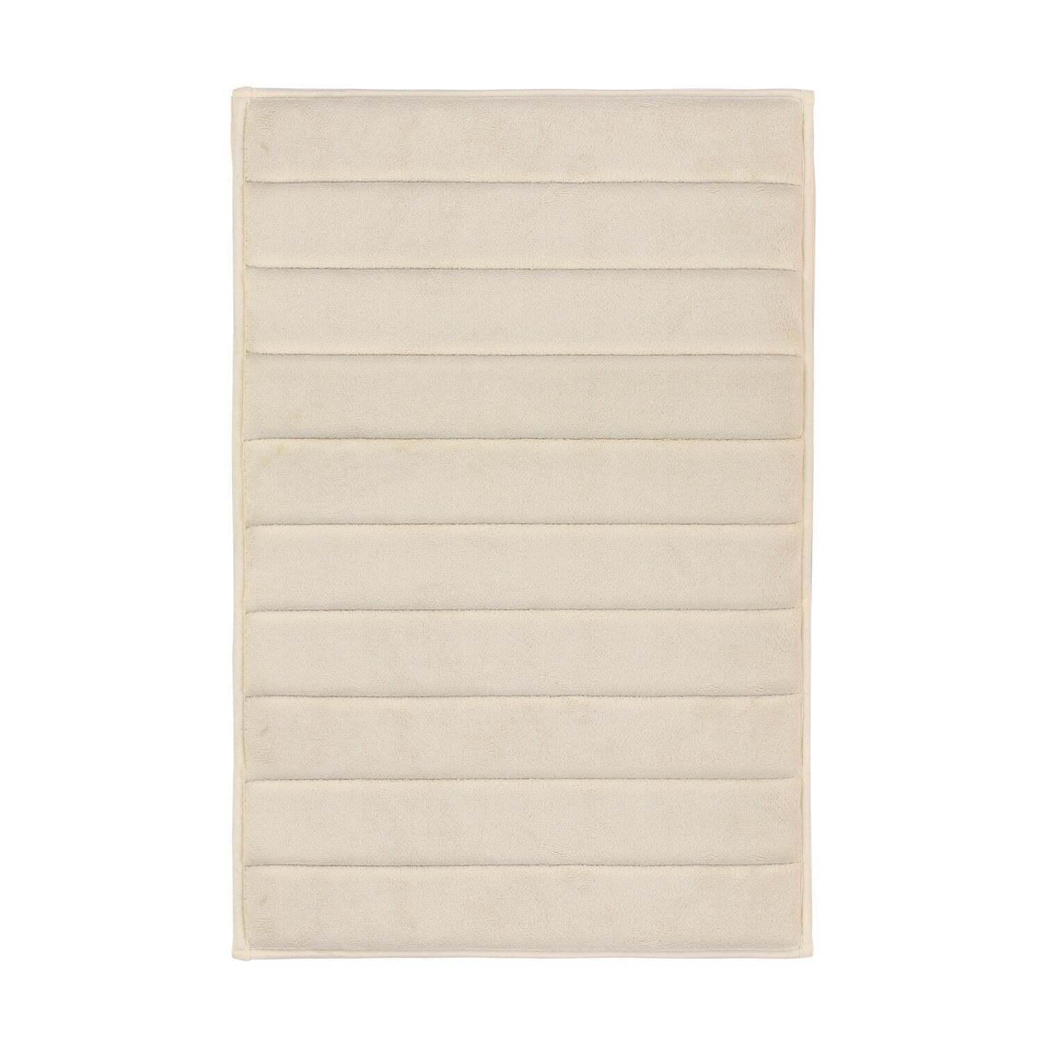 Alfombra de baño coralina 50 x 80 cm marfil