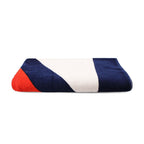 Toalla de playa Nautica 100% Algodón 160x80 diseño N tricolor