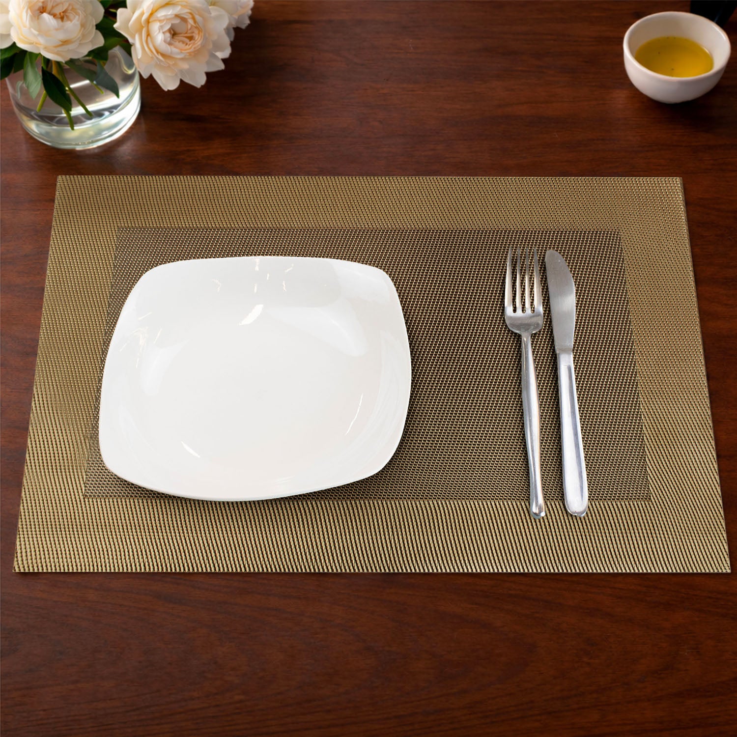Individual de mesa 45x30cm dorado