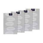 Pack 4 Individuales 45x30cm reversible hojas blanco