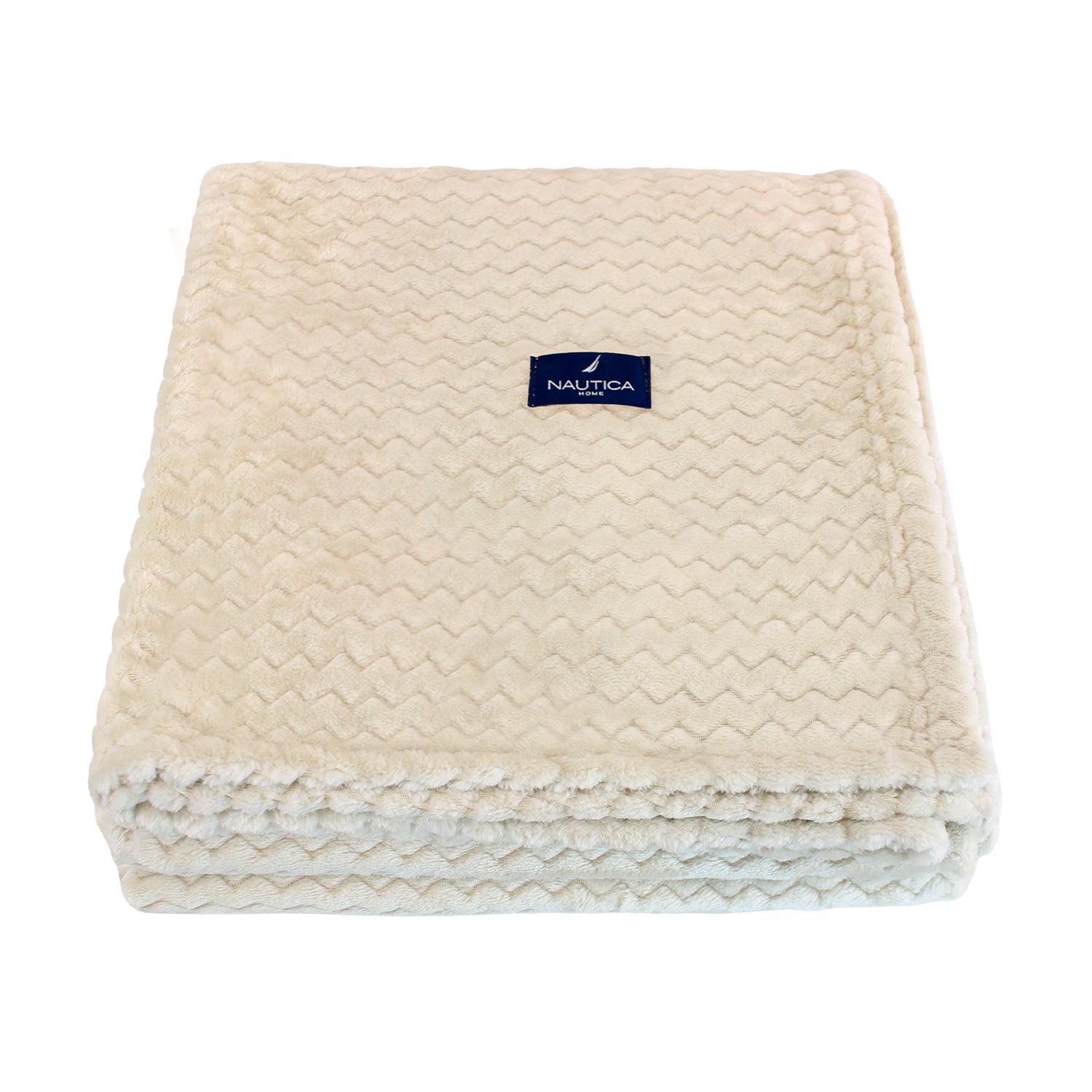 Pack 2 Mantas de Cama Nautica Home Jacquard Franela suave 127x178cm
