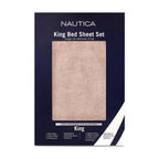 Juego de sábanas 4 piezas king textura marrón claro
