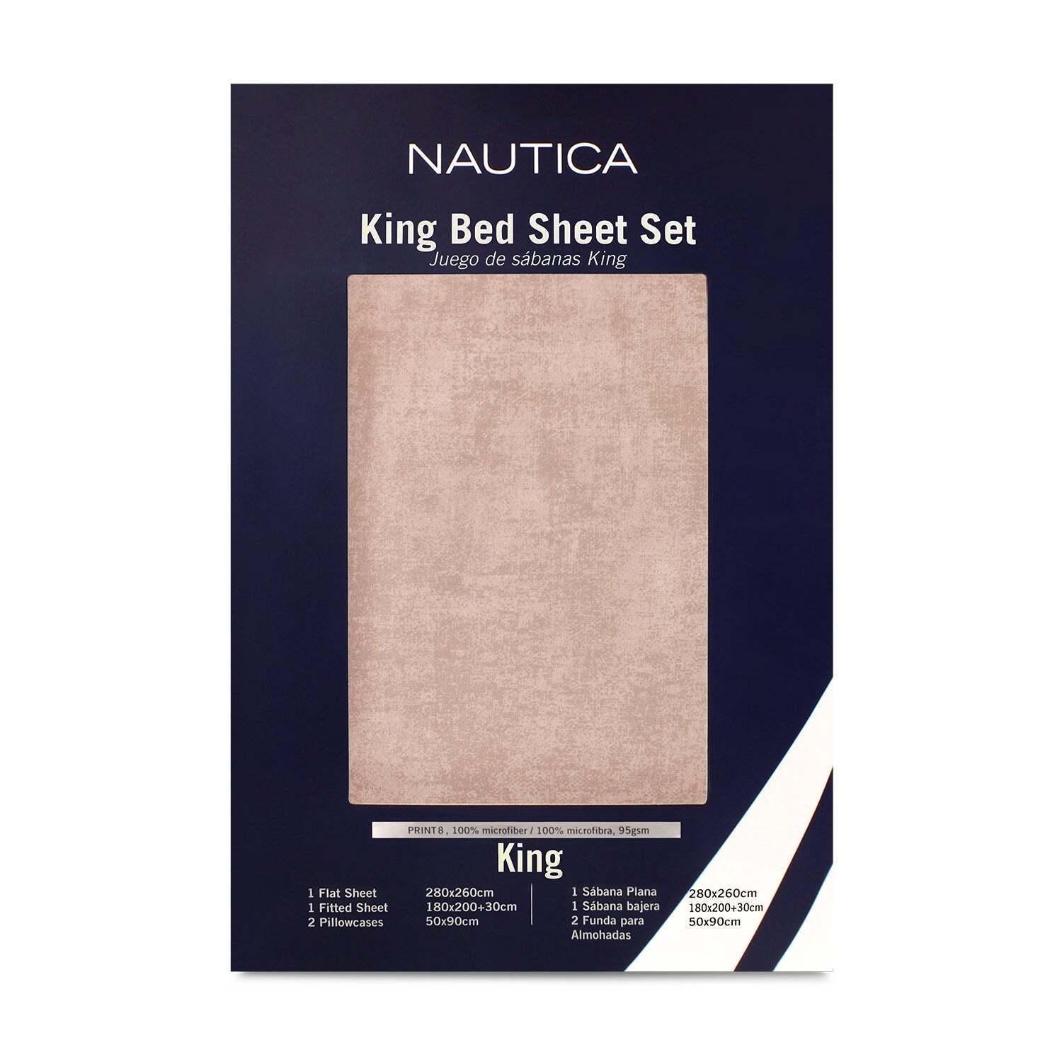 Juego de sábanas 4 piezas king textura marrón claro