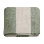 Manta de franela Nautica 127x152 Waffle suavidad superior verde