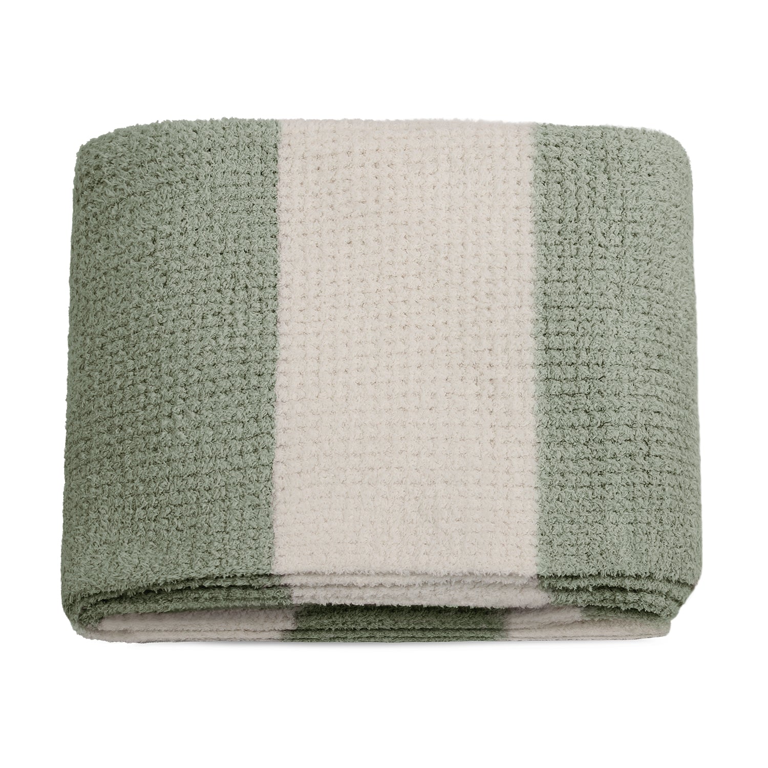 Manta de franela Nautica 127x152 Waffle suavidad superior verde